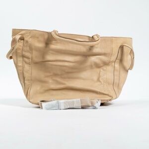 Free People Cream Leather Purse